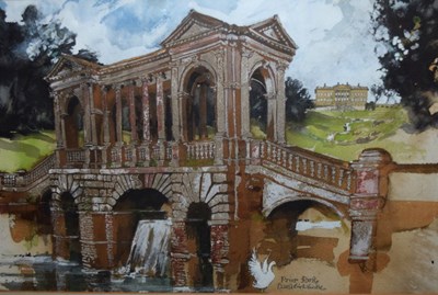 Lot 415 - David Birtwhistle - Watercolour on paper - Prior Park
