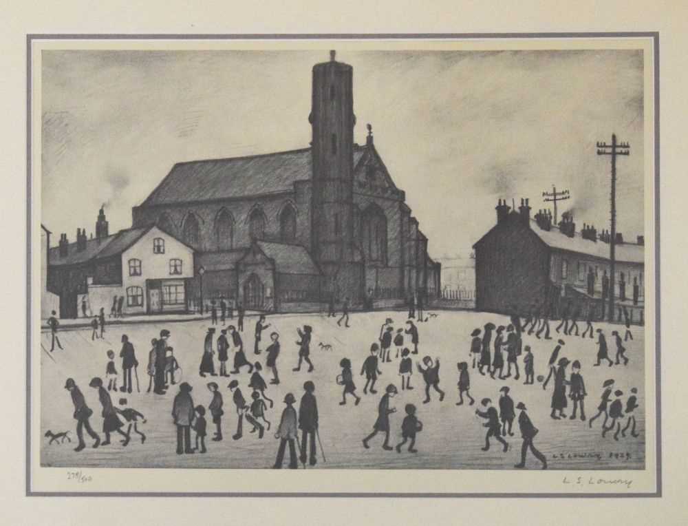 Lot 338 - After Laurence Stephen Lowry, (1887-1976) – Limited edition signed print – ‘St Mary's Beswick’