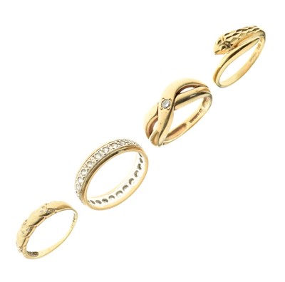 Lot 40 - Four various 9ct gold rings
