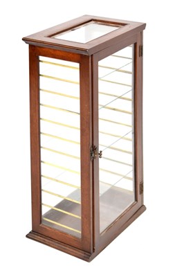 Lot 587 - Tall shop display cabinet with shelves