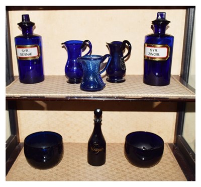 Lot 544 - Quantity of blue glass