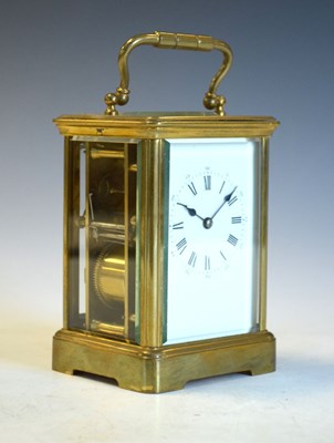 Lot 343 - Brass cased carriage clock