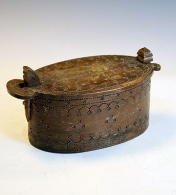 Lot 200 - Scandinavian carved birch butter box