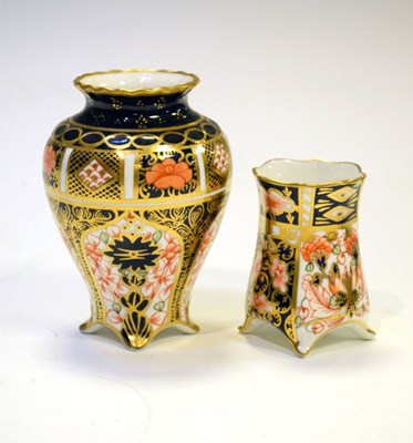 Lot 308 - Two Royal Crown Derby miniature vases