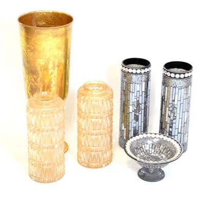 Lot 443 - Large gilt metal goblet, and a quantity of modern decorative glassware