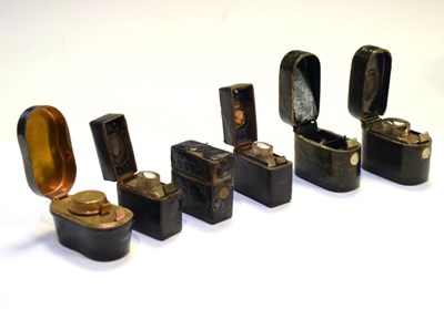 Lot 177 - Moroco covered travelling inkwell, etc.