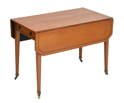 Lot 502 - Late George III satinwood Pembroke table