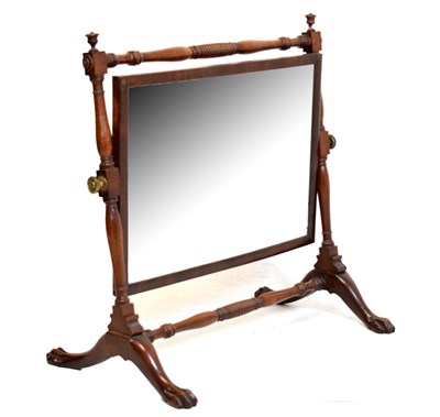 Lot 381 - Early 20th Century mahogany framed dressing table mirror