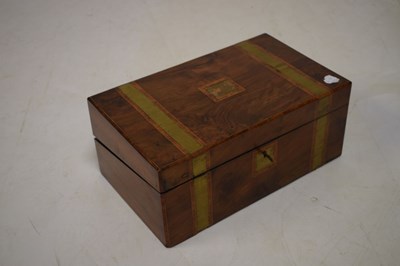 Lot 698 - Brass bound writing slope