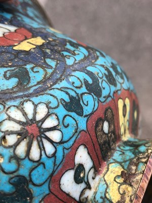Lot 183 - Antique Chinese cloisonne enamel bowl
