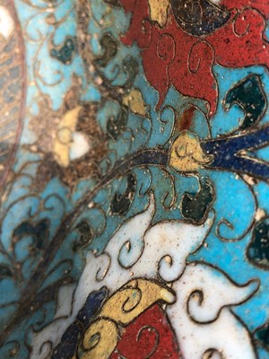 Lot 183 - Antique Chinese cloisonne enamel bowl