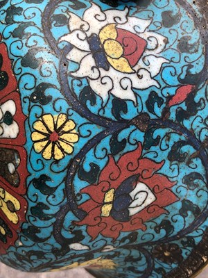 Lot 183 - Antique Chinese cloisonne enamel bowl