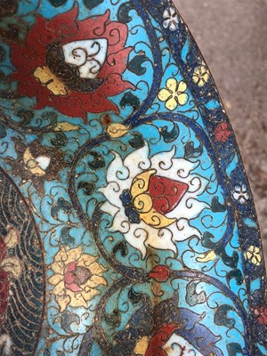 Lot 183 - Antique Chinese cloisonne enamel bowl