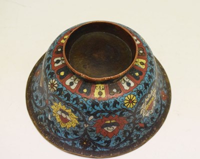 Lot 183 - Antique Chinese cloisonne enamel bowl
