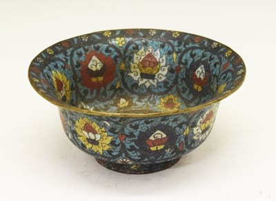Lot 183 - Antique Chinese cloisonne enamel bowl