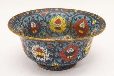 Lot 183 - Antique Chinese cloisonne enamel bowl