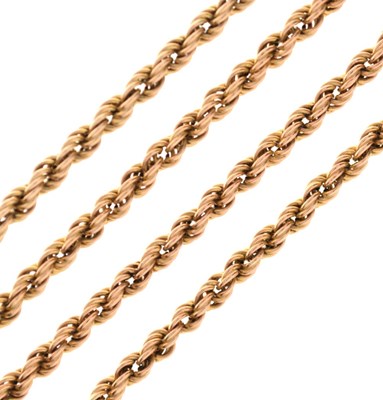 Lot 63 - 9ct gold rope-link necklace