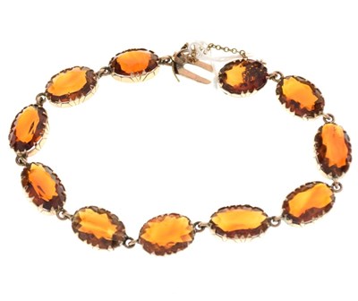 Lot 20 - Late Victorian citrine bracelet