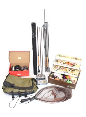 Lot 534 - Fly fishing - Quantity of rods, reels, fly-making equipment, etc