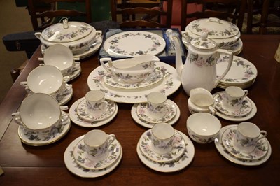 Lot 566 - Royal Worcester 'June Garland' coffee and dinner service