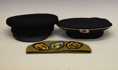 Lot 329 - Soviet military caps and other