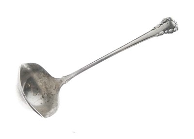 Lot 97 - Georg Jensen silver 'Lily of the Valley' (Rose) pattern toddy ladle