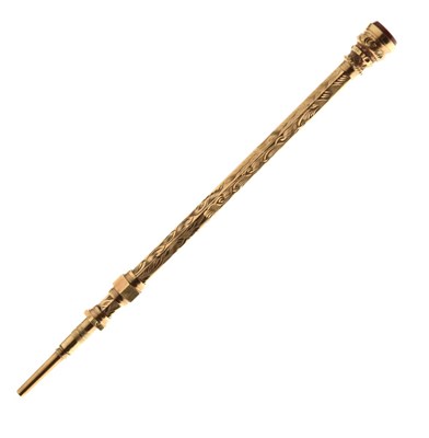 Lot 51 - Late Victorian 9ct gold propelling pencil, Chester 1898