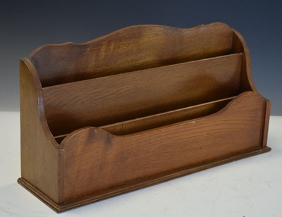 Lot 706 - Victorian bookslide and early 20th Century letter rack