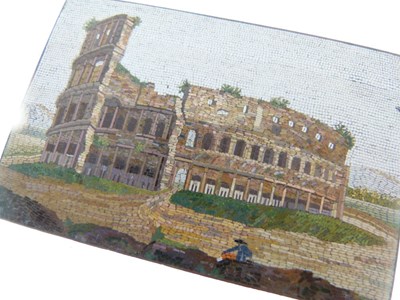 Lot 39 - 19th Century Italian 'Grand Tour' souvenir micromosaic panel