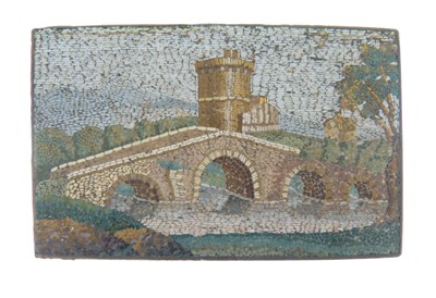 Lot 40 - 19th Century Italian 'Grand Tour' souvenir micromosaic panel