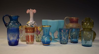 Lot 435 - Selection of coloured glassware