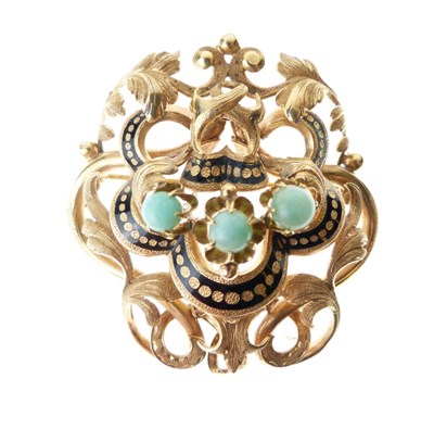 Lot 23 - French 19th Century gold brooch