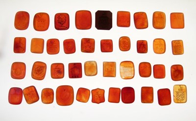 Lot 50 - Collection of forty rectangular carnelian intaglios