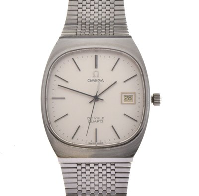 Lot 93 - Omega Gentleman's De Ville Quartz stainless steel cased wristwatch