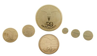 Lot 186 - Rare Elizabeth II Gibraltar Concorde 50th Anniversary gold proof seven-coin set, 2019
