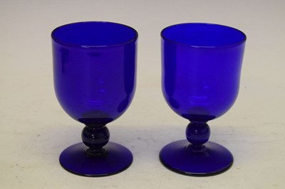 Lot 311 - Quantity of 'Bristol' blue glass