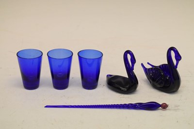 Lot 311 - Quantity of 'Bristol' blue glass