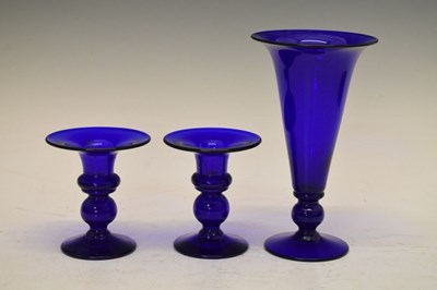 Lot 311 - Quantity of 'Bristol' blue glass