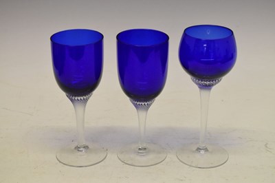 Lot 311 - Quantity of 'Bristol' blue glass
