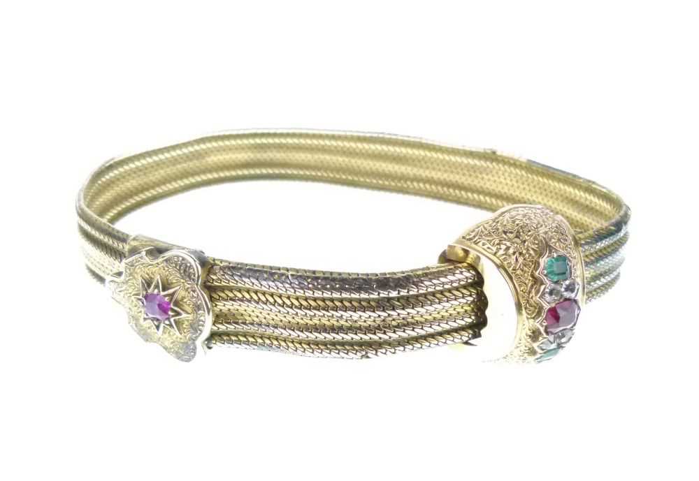 Lot 30 - Victorian gem set bracelet