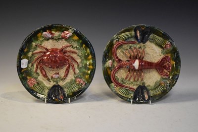 Lot 438 - Pair of Jose Cunha type crab and lobster plates