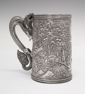 Lot 102 - Chinese export white metal mug