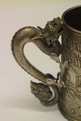Lot 102 - Chinese export white metal mug