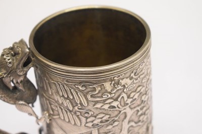 Lot 102 - Chinese export white metal mug