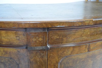 Lot 645 - Fine Victorian burr walnut kidney-shaped pedestal desk by Gillow & Co