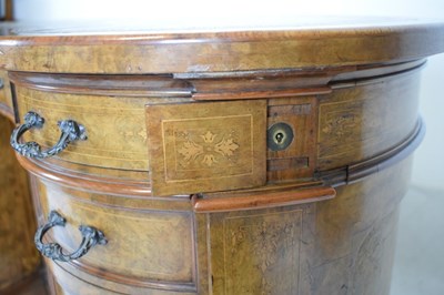 Lot 645 - Fine Victorian burr walnut kidney-shaped pedestal desk by Gillow & Co