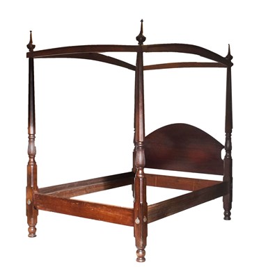 Lot 595 - Mahogany four-poster bed