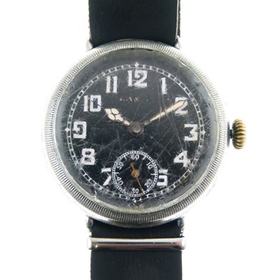 Lot 105 - Lanco (Langendorf) - World War II Luftwaffe chromed nickel cased Pilots watch