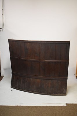 Lot 682 - Early 19th Century oak barrel back tavern settle