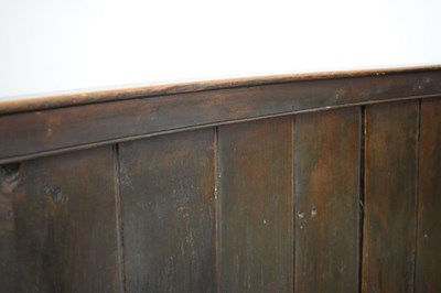 Lot 682 - Early 19th Century oak barrel back tavern settle